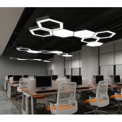 LED lustra uz troses LED/20W/230V melna