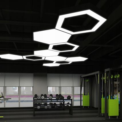 LED lustra uz troses LED/20W/230V melna