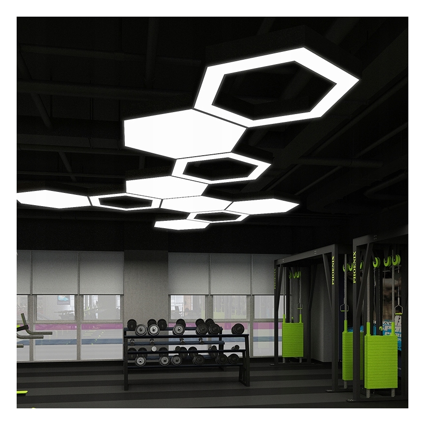 LED lustra uz troses LED/20W/230V melna