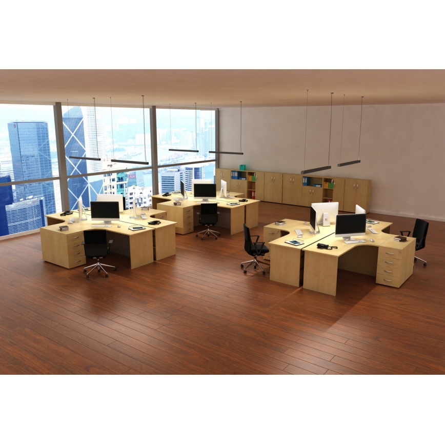 LED lustra uz troses LED/44W/230V 3000K 120 cm melna