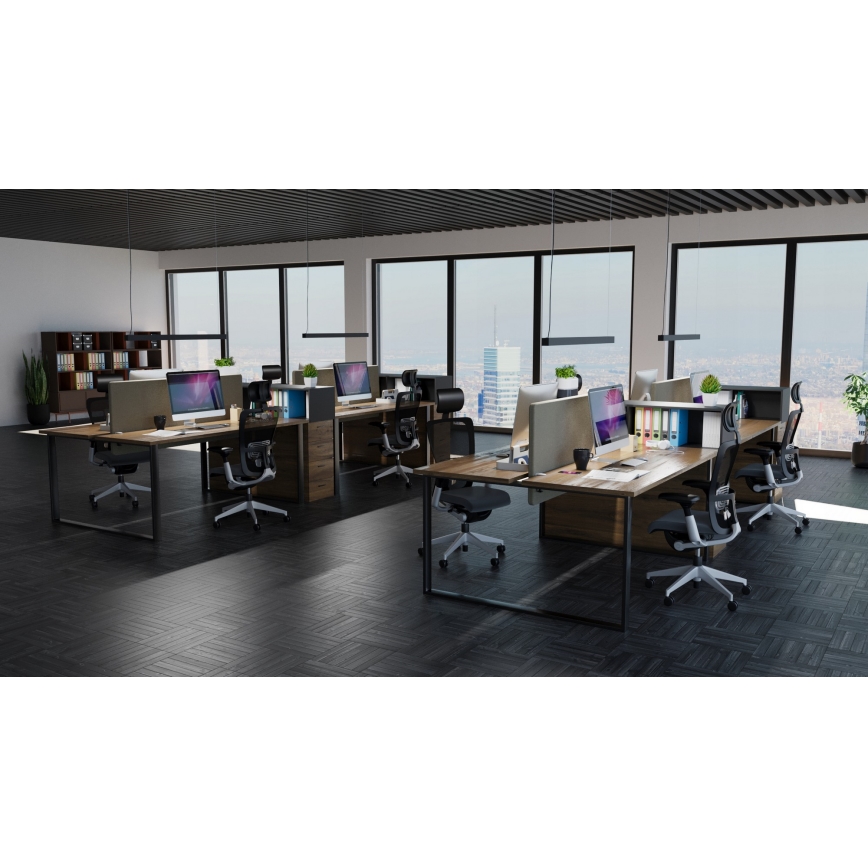 LED lustra uz troses LED/44W/230V 3000K 120 cm melna