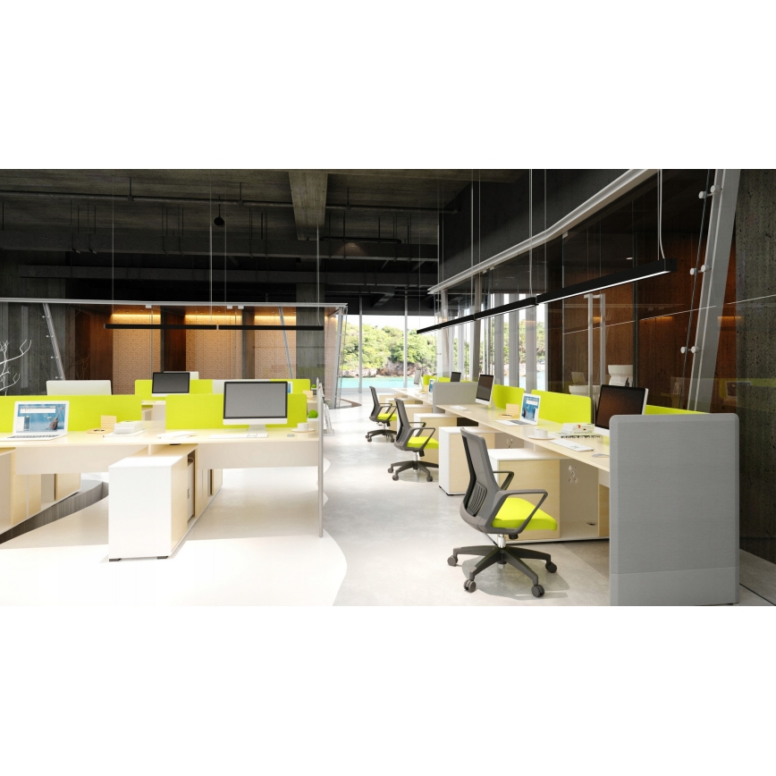 LED lustra uz troses LED/44W/230V 3000K 120 cm melna