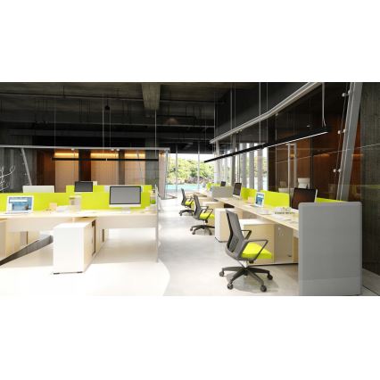 LED lustra uz troses LED/44W/230V 4000K 120 cm melna