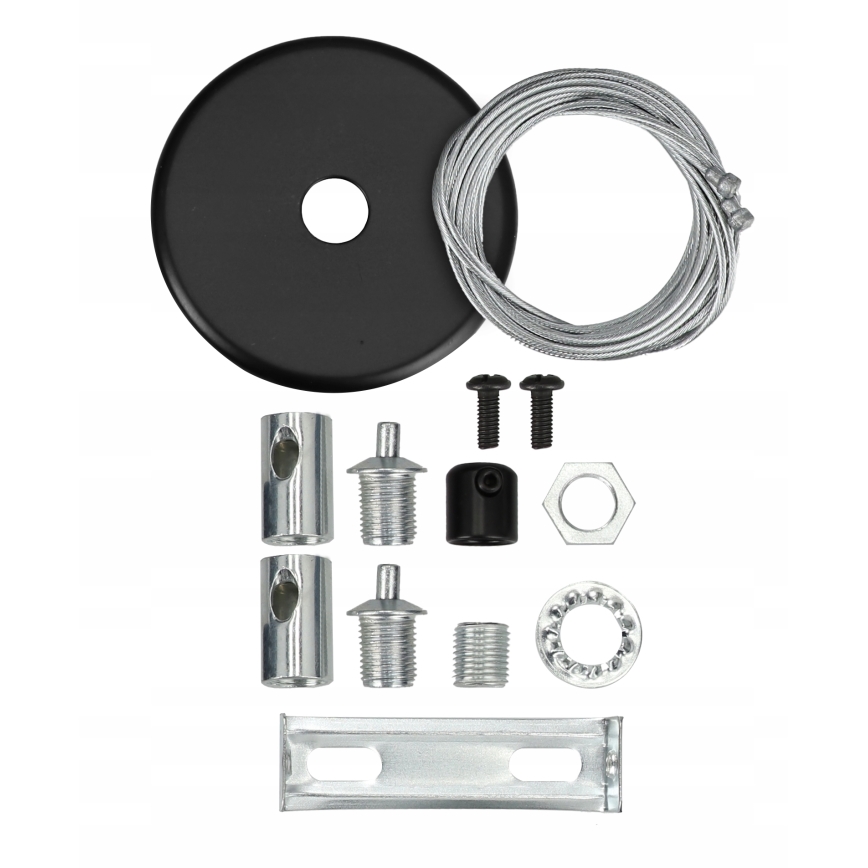 LED lustra uz troses LED/44W/230V 4000K 120 cm melna