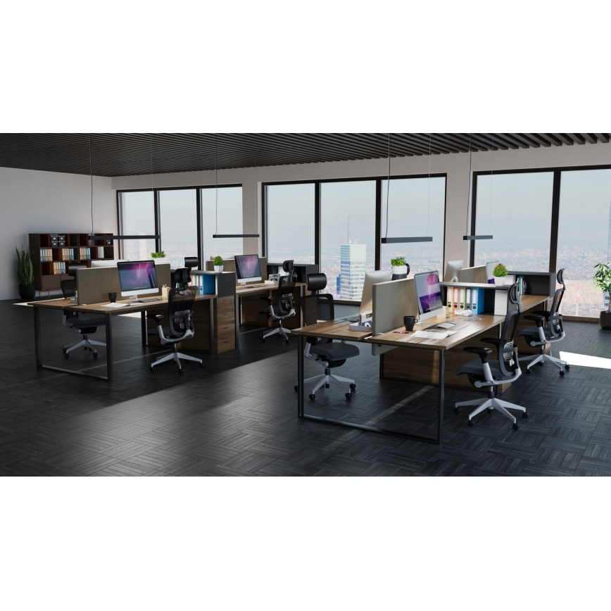 LED lustra uz troses LED/44W/230V 6000K 120 cm melna