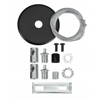 LED lustra uz troses LED/44W/230V 6000K 120 cm melna