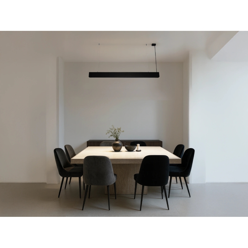 LED lustra uz troses LED/55W/230V 3000/4000/6500K 120 cm melna