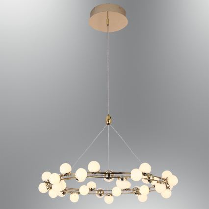 LED lustra uz troses MARS LED/50W/230V 3000K zeltaina