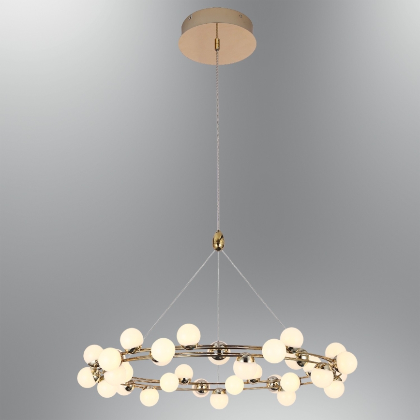 LED lustra uz troses MARS LED/50W/230V 3000K zeltaina