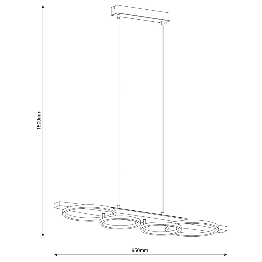 LED lustra uz troses MELISA LED/35W/230V priede