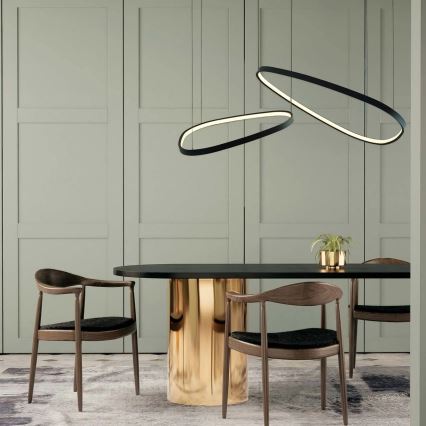 LED lustra uz troses MICHELLE LED/48W/230V 4000K melna