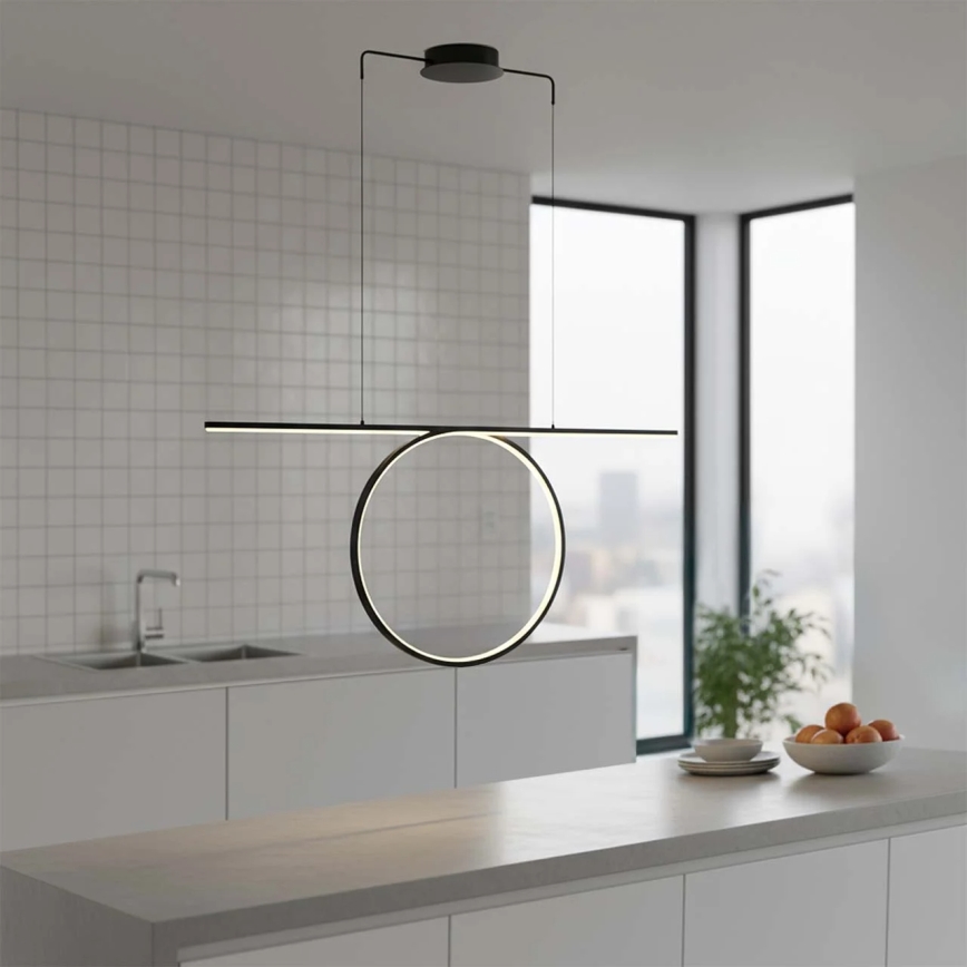 LED lustra uz troses ODETTA LED/42W/230V 4000K melna