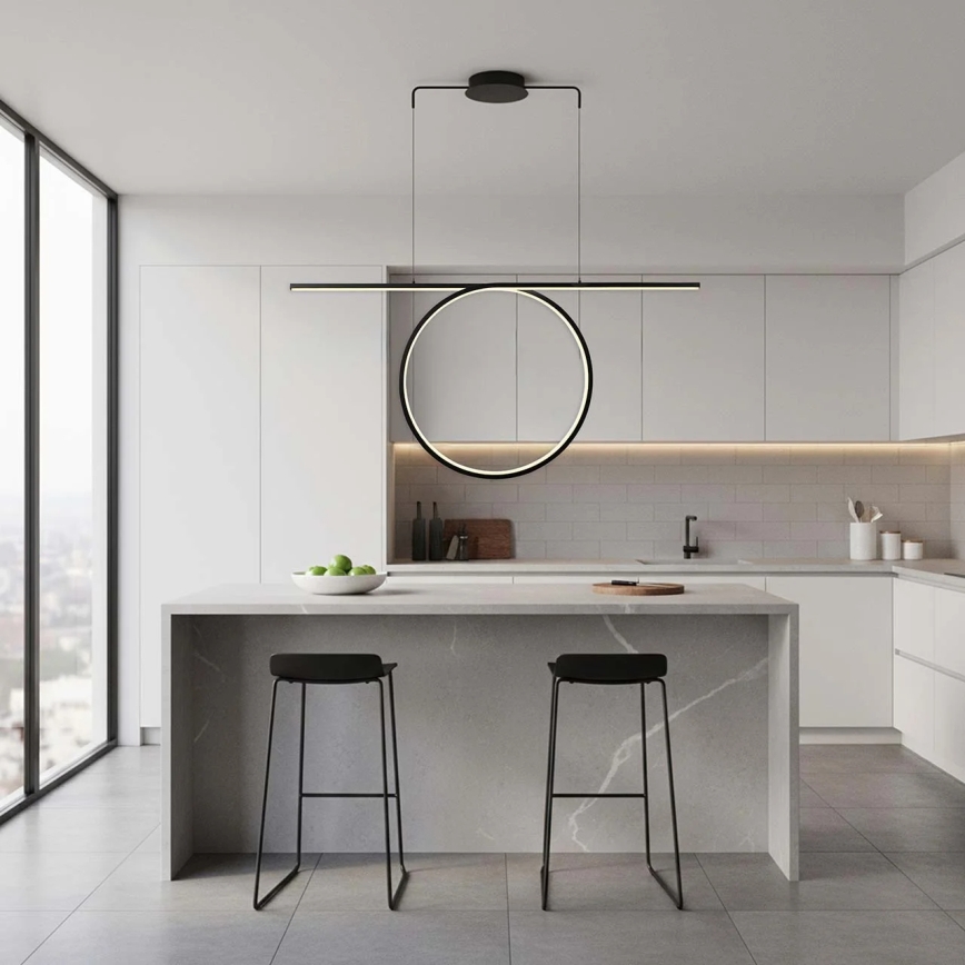 LED lustra uz troses ODETTA LED/42W/230V 4000K melna