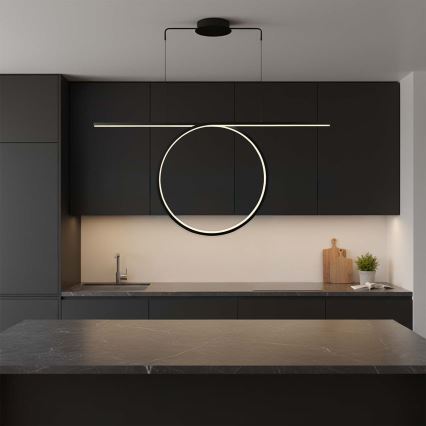 LED lustra uz troses ODETTA LED/42W/230V 4000K melna