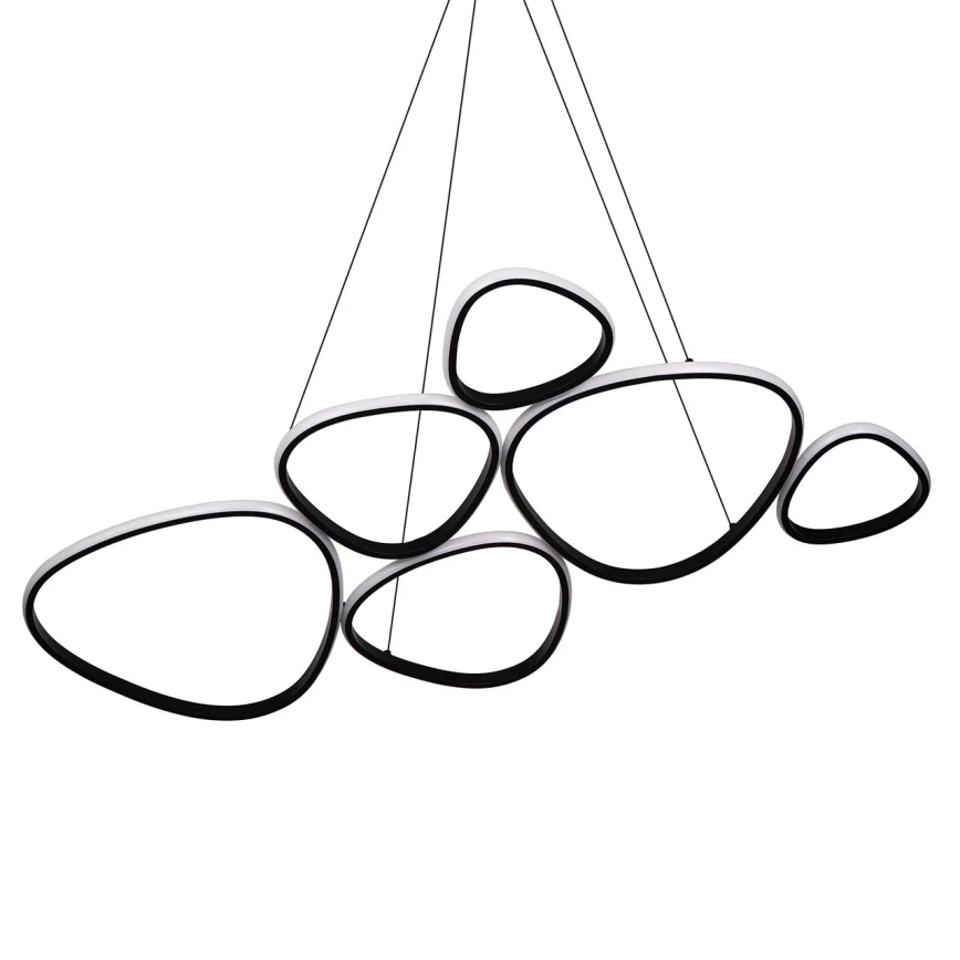 LED lustra uz troses PETRA LED/58W/230V 4000K melna