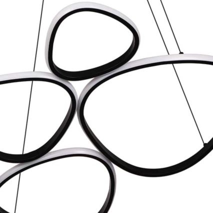 LED lustra uz troses PETRA LED/58W/230V 4000K melna