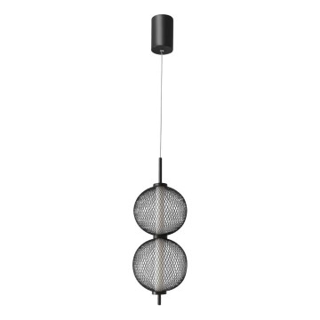 LED lustra uz troses PUMA LED/10W/230V Ø 14 cm melna