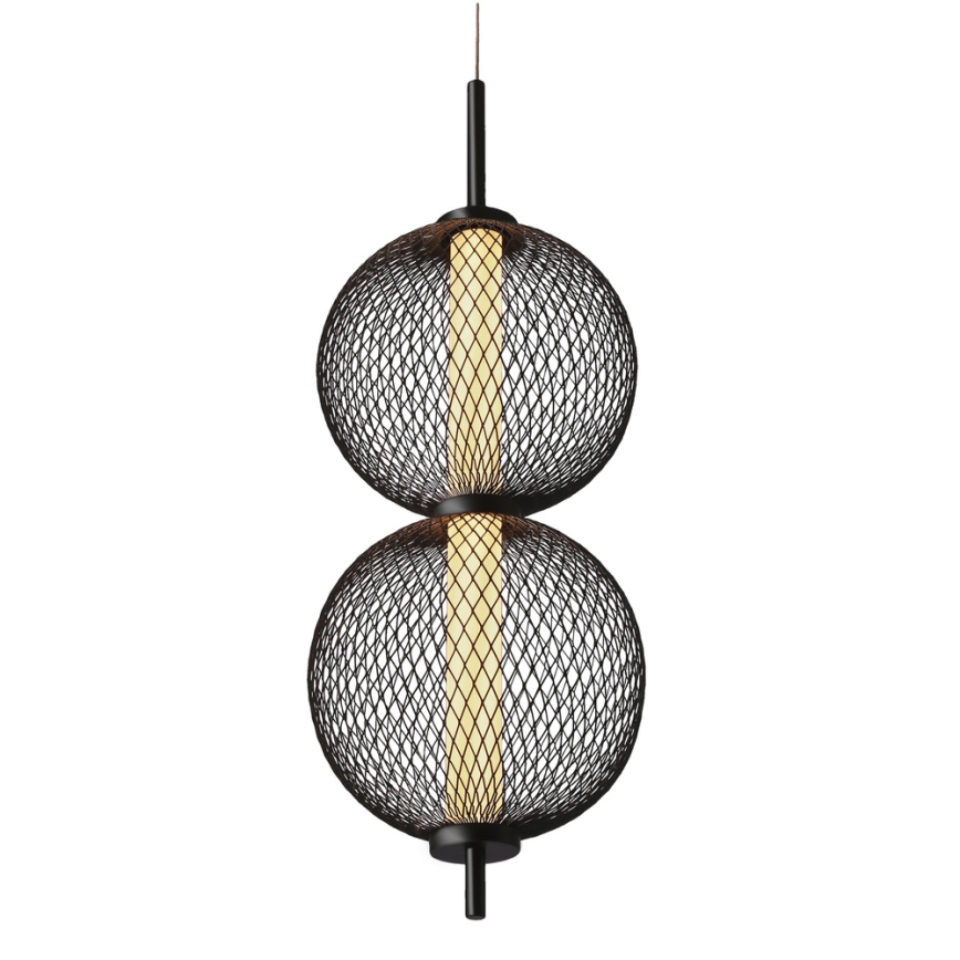 LED lustra uz troses PUMA LED/10W/230V Ø 14 cm melna
