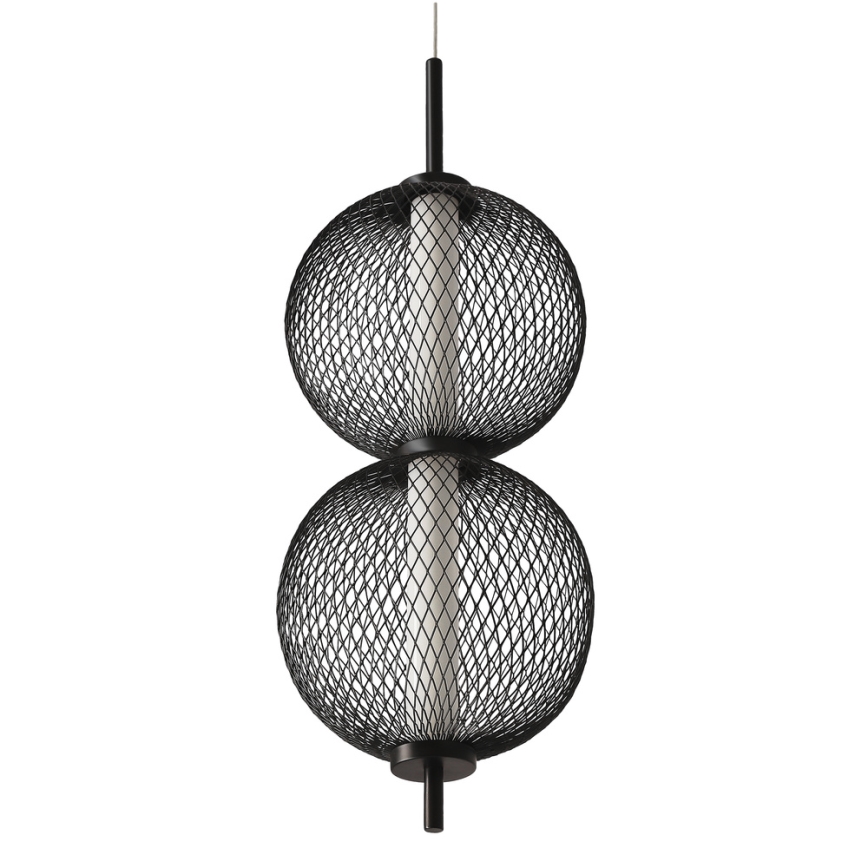 LED lustra uz troses PUMA LED/10W/230V Ø 14 cm melna