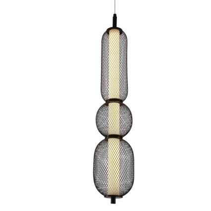 LED lustra uz troses PUMA LED/15W/230V Ø 14 cm melna