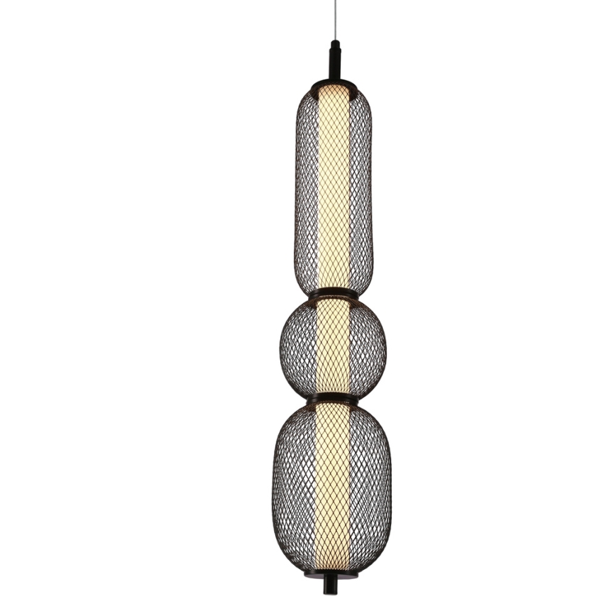 LED lustra uz troses PUMA LED/15W/230V Ø 14 cm melna