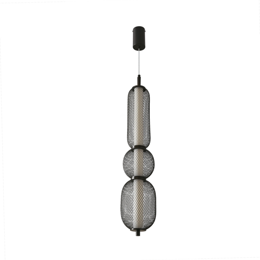 LED lustra uz troses PUMA LED/15W/230V Ø 14 cm melna