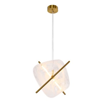 LED lustra uz troses RELAX LED/15W/230V zelta/balta