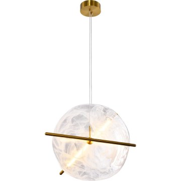 LED lustra uz troses RELAX LED/15W/230V zelta/balta
