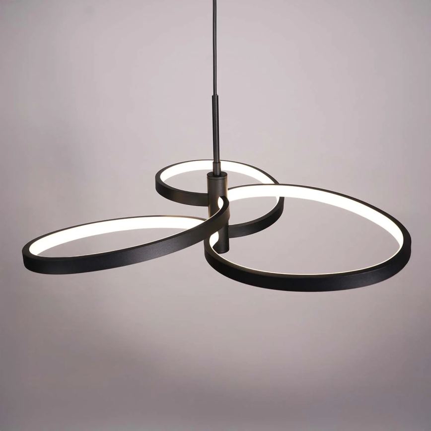 LED lustra uz troses RIBBON LED/25W/230V 4000K melna