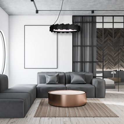 LED lustra uz troses SOHO LED/24W/230V, melna