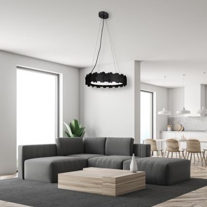 LED lustra uz troses SOHO LED/24W/230V, melna