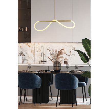 LED lustra uz troses SUPREME LED/18W/230V 80 cm zelta krāsā
