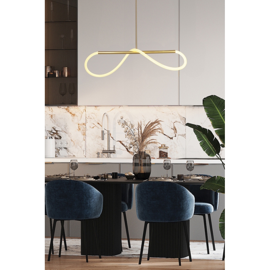 LED lustra uz troses SUPREME LED/18W/230V 80 cm zelta krāsā