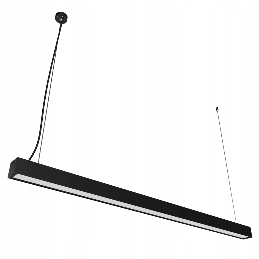 LED lustra uz troses/virsmas montējama LED/44W/230V 3000K 120 cm melna