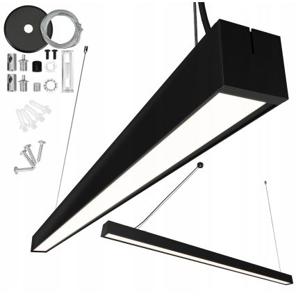 LED lustra uz troses/virsmas stiprināma LED/44W/230V 4000K 120 cm melna