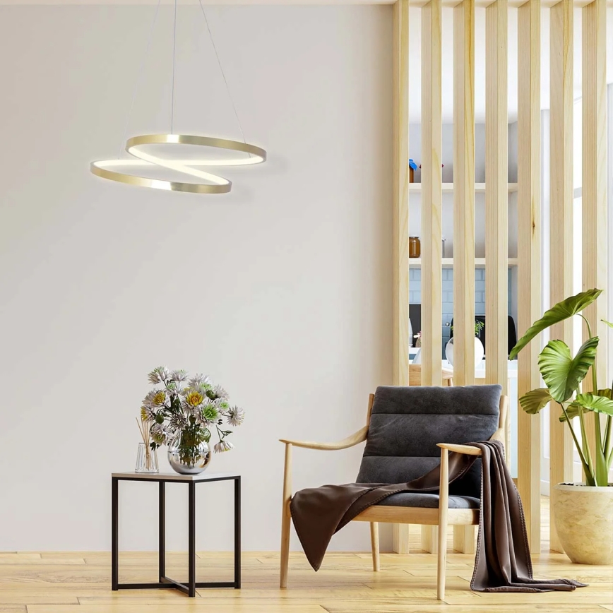 LED lustra uz troses ZEFIRA LED/40W/230V 4000K Ø 50 cm zeltaina