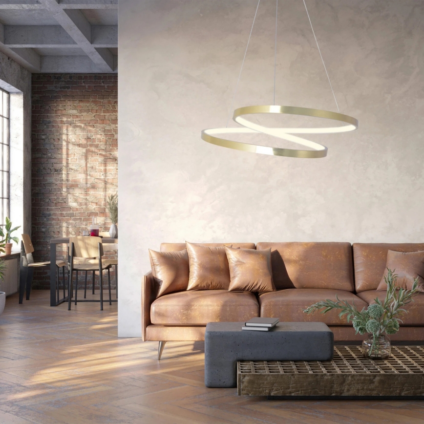 LED lustra uz troses ZEFIRA LED/40W/230V 4000K Ø 50 cm zeltaina