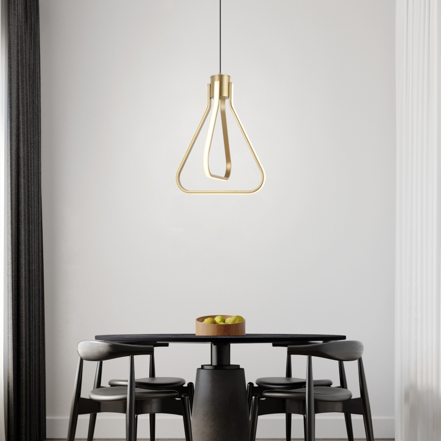 LED lustra uz troses ZING LED/19W/230V zelta