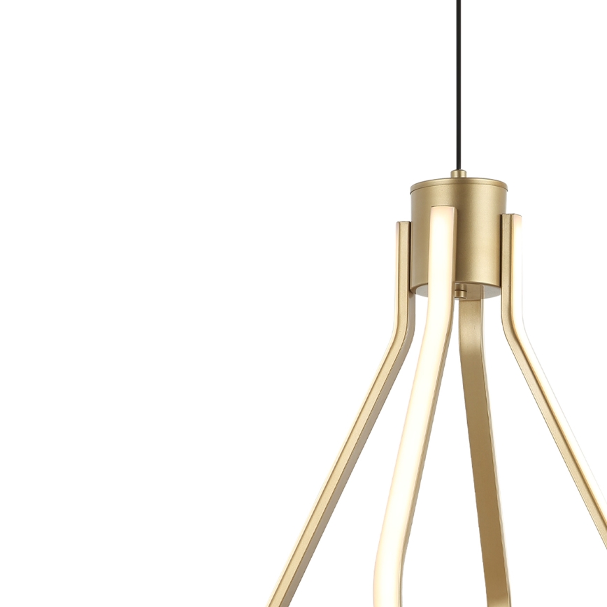 LED lustra uz troses ZING LED/19W/230V zelta