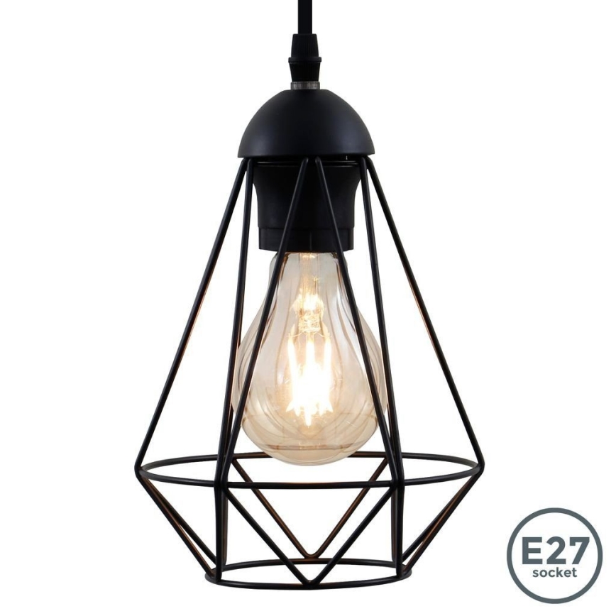 LED lustra uz vada 1xE27/6,5W/230V 2500K melna