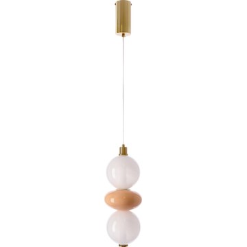 LED lustra uz vada FLORES LED/12W/230V zelta/oranžā