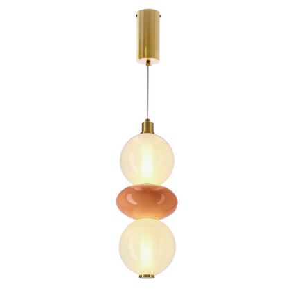 LED lustra uz vada FLORES LED/12W/230V zelta/oranžā