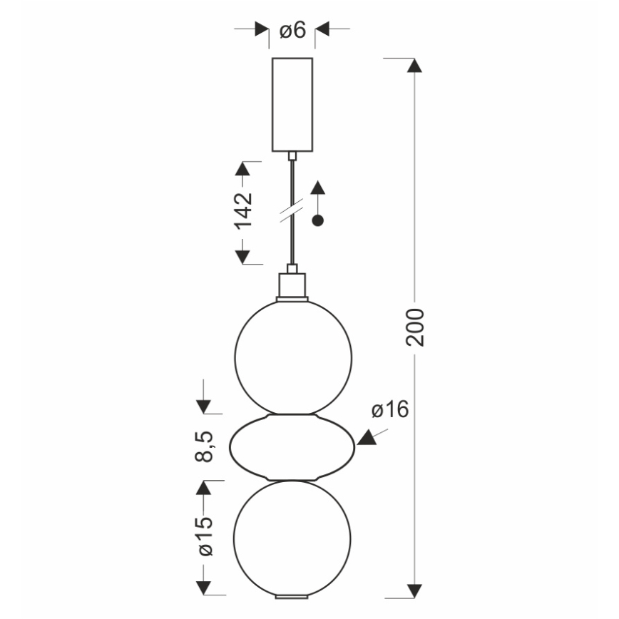LED lustra uz vada FLORES LED/12W/230V zelta/oranžā