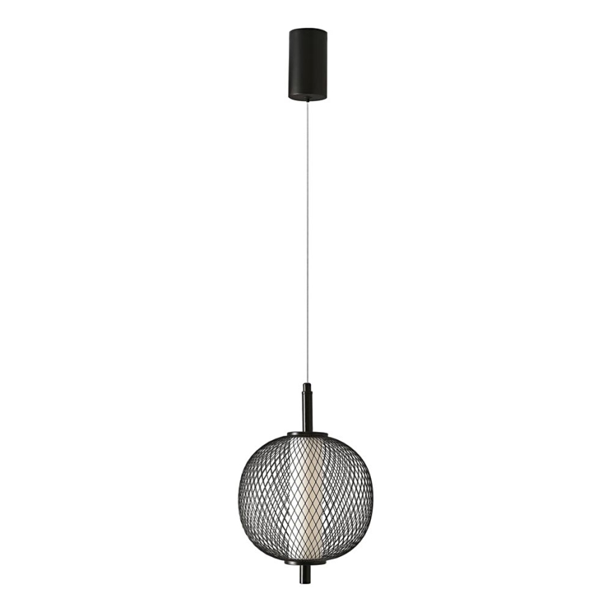 LED lustra uz vada PUMA LED/10W/230V diametrs 20 cm melna