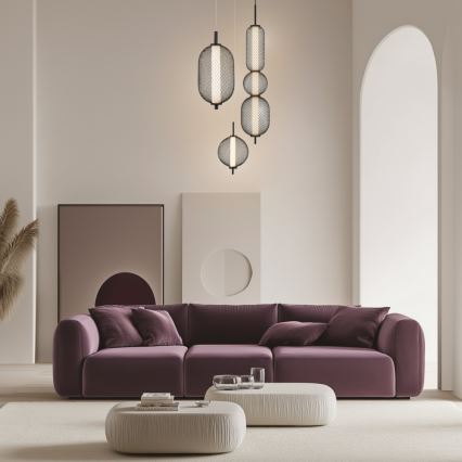 LED lustra uz vada PUMA LED/10W/230V diametrs 20 cm melna