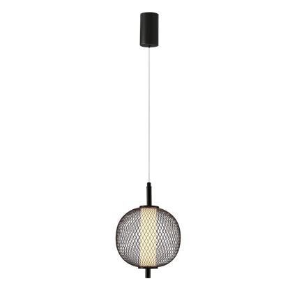 LED lustra uz vada PUMA LED/10W/230V diametrs 20 cm melna