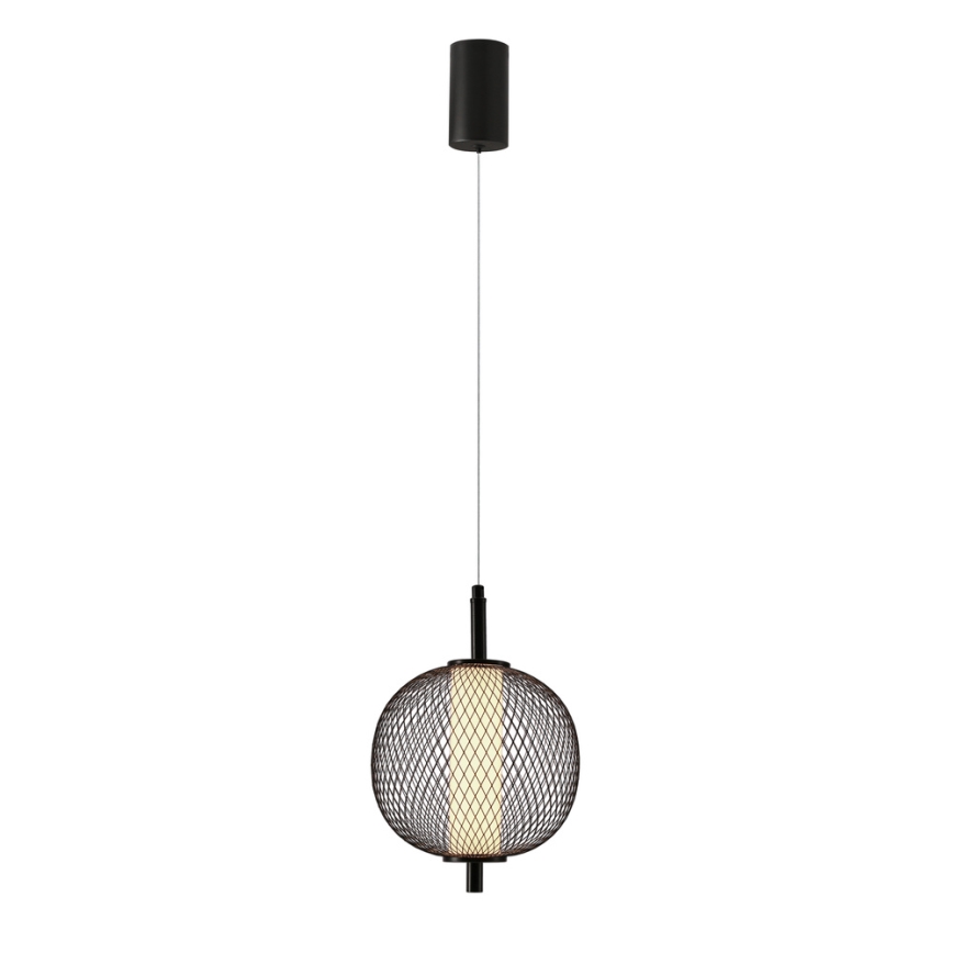 LED lustra uz vada PUMA LED/10W/230V diametrs 20 cm melna