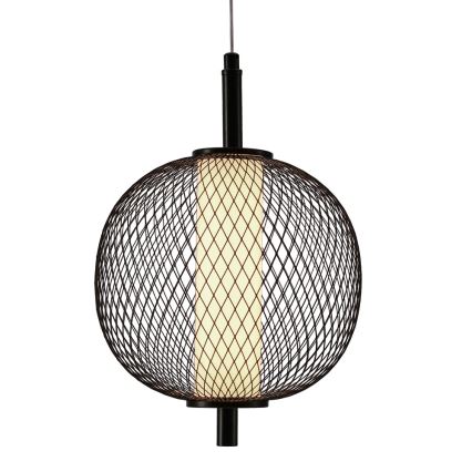 LED lustra uz vada PUMA LED/10W/230V diametrs 20 cm melna