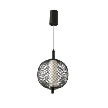 LED lustra uz vada PUMA LED/10W/230V diametrs 20 cm melna