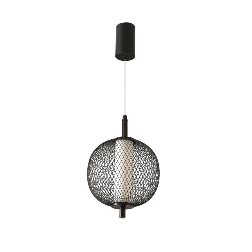 LED lustra uz vada PUMA LED/10W/230V diametrs 20 cm melna